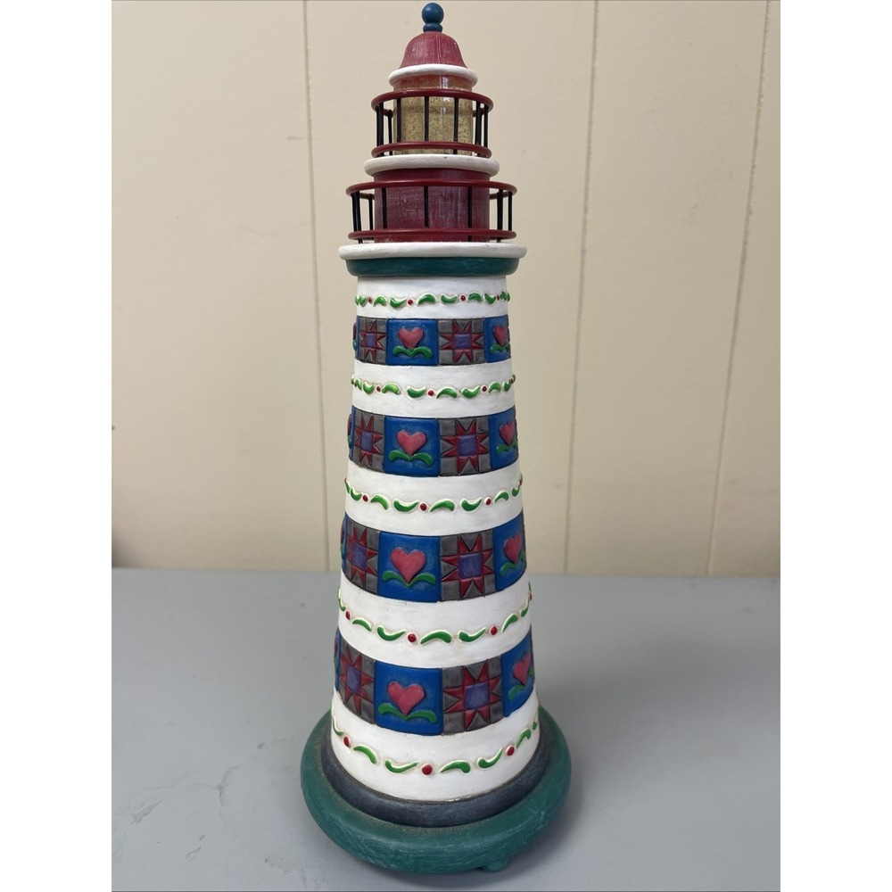 Jim Shore "Light Of Hope" 2003 Shorelights Hearts # 114438 - Lighthouse 11"